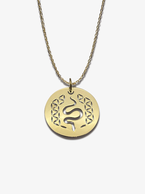 Snake Gold Gümüş Kolye