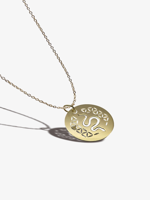 Snake Gold Gümüş Kolye